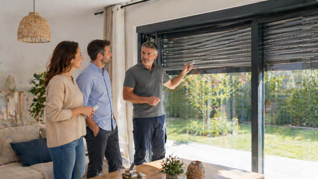 Installation de volets roulants pour r&eacute;novation int&eacute;rieure