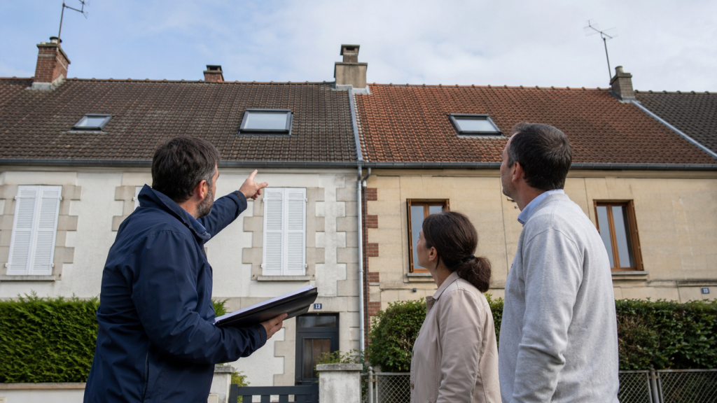 Discussion autour d'une toiture mitoyenne