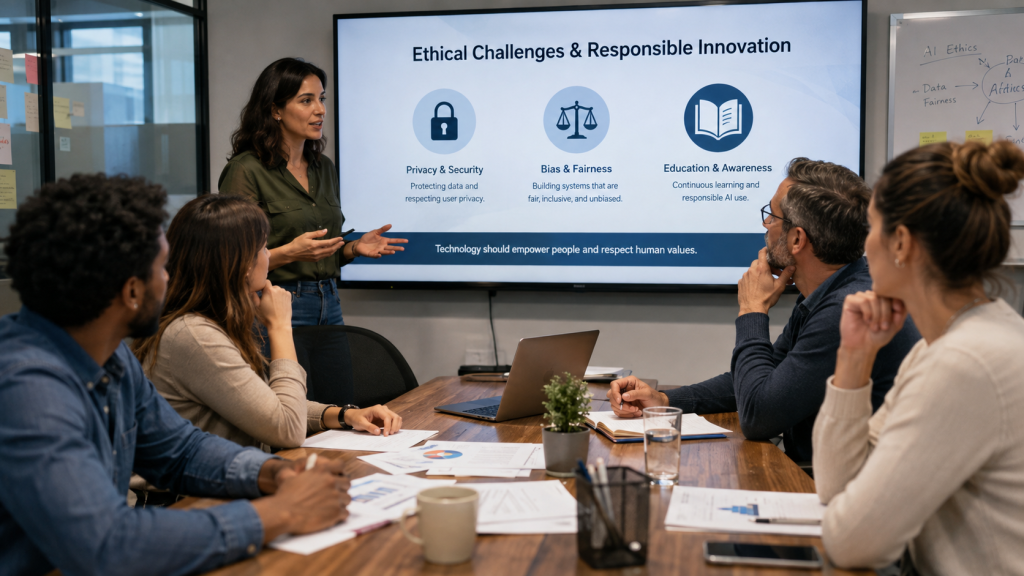 R&eacute;union sur les d&eacute;fis &eacute;thiques et l'innovation responsable en entreprise